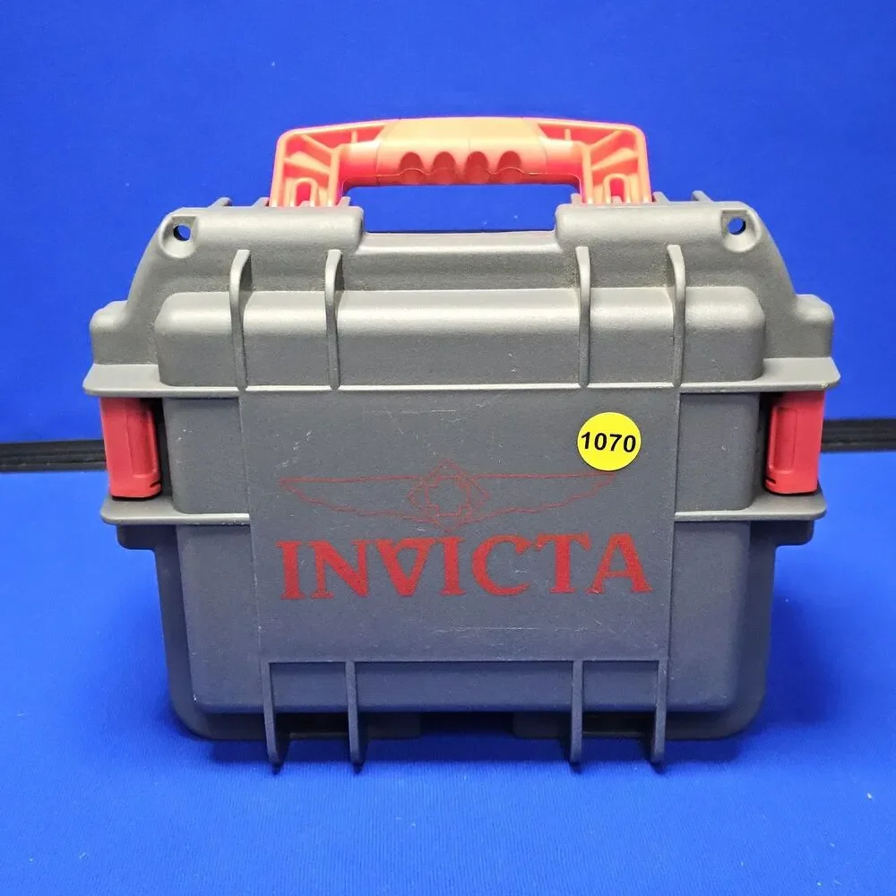 Heavy Duty Gray/Red Invicta 3 Slot Pro Dive Watch Case: Virtually Indestructible